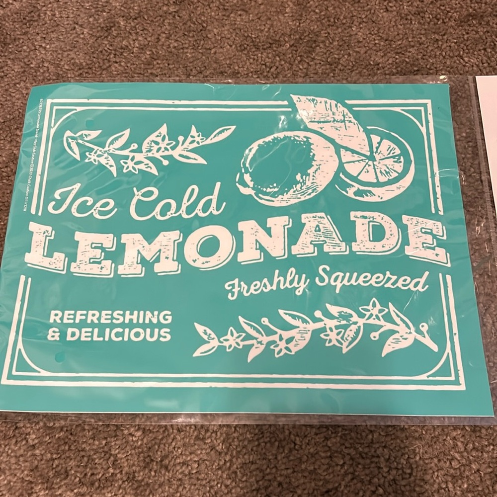 Chalk Couture Lemonade Stand Transfer NWT